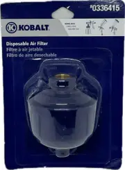 KOBALT 0336415 SGY-AIR153JH DISPOSABLE PLASTIC AIR FILTER 1/4 INCH FOR SPRAY GUN