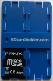 Blue Standard size SD Card Holder Storage Wallet Case SD/SDHC/SDXC USA Shipper!