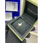 精品二手 VAN CLEEF & ARPELS 梵克雅寶 黃金手鍊 白母貝 女款 蝴蝶手環 VCARF69000