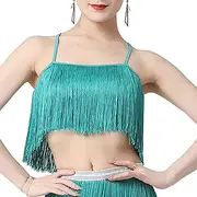 [STARTIST] Women's Latin Fringe Crop Top for Festive Occasions