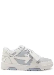 Off-white Out Of Office Panelled Leather Sneakers - Light Blue - 39 (IT39 / UK6), off White Trainers, Print - 39 (IT39 / UK6) 39 (IT39 / UK6)