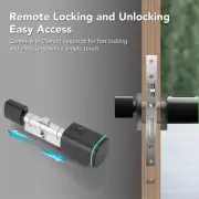 Smart Electric Keyless Entry Lock with 2 Keys Fingerprint BT Lock Cylindeer Kit
