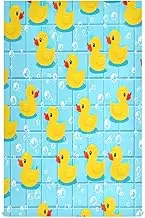 GAIREG Cute Yellow Ducks Blue Dish Cloths, 28x18 Inches Absorbent Printed Hand Towels