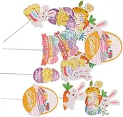 Milisten 20pcs Easter Egg Rabbit Vase Picks Charming Table Centerpieces for Holiday Celebrations for Easter Party Decorations and Home Decor