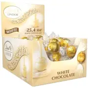 LINDOR White Chocolate Candy Truffles White Chocolate Candy with Smooth Meltin