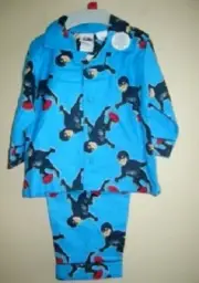 Carlton Blues Official AFL Team Mascot Comfy Winter Flannelette Pyjamas Youth