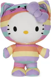 Hello Kitty and Friends Plush - Hello Kitty in Rainbow Outfit 24cm