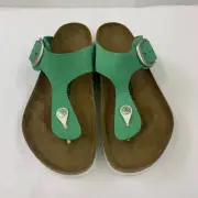 Birkenstock New w/ Box Gizeh Big Buckle Bold Jade Nubuck Leather Nar Select Size