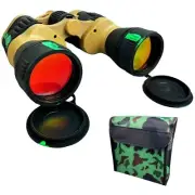 Hunter Green Camouflaged Body 10X Power Amber Lens Binoculars with Mini...