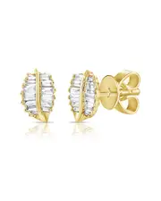 Sabrina Designs 14K 0.32 ct. tw. Diamond Leaf Studs