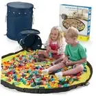 Toy Storage Basket with Slide and Large Play Mat for Boys and Girls Building