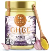 California Garlic Grass-Fed Ghee, Clarified Butter, Keto, Pasture Raised, Non...