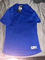 Men Russel Athletic Baseball Jersey Dri-Power Small NWT BLUE FA317