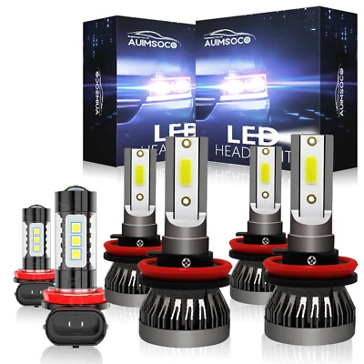 Para For Nissan Sentra 2013-2018 2019 faros LED alto bajo +bombillas antiniebla (for: Nissan)