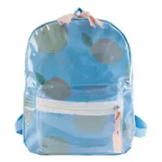 Printed Fruit Pattern Clear Plastic Surface Double Shoulders Bag Ladies Backpack Bag