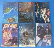 1993 Star Wars Post Card Lot x6 Ralph McQuarrie Artwork Movie Poster Classico 2