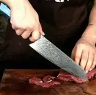 Chef Kiritsuke Knife 67 Layers Damascus Steel VG10 Core Resin Handle Slicing Cut