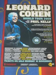 Leonard Cohen - 2009 Australian Tour - Paul Kelly - Laminated Tour Poster