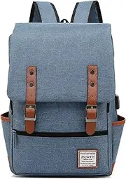 Vintage Laptop Backpack for Womens, MCWTH 15.6 Inch Slim School Bags with USB Charging Port for College Students Bookbag