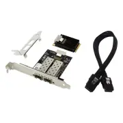 MINI Pci-e to Dual port Gigabit Ethernet 1000M SFP fiber Server network card