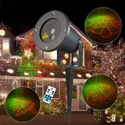 R&amp;G Remote Christmas 8 Pattern Waterproof Laser Projector Stage Light Garden Lawn Landscape Lamp 7759 AU PLUG