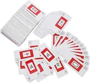 Vaguelly 2 Sets Interesting Mahjong Card Kit Smooth Surface Cards with Dice for Travel and Picnics Design for Easy Maintenance for Family and Friends Gatherings