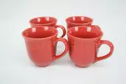 Pfaltzgraff Amelia Red Coffee Mugs Set of 4