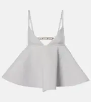 [Jacquemus] Jacquemus Le Haut Vela peplum top UK 4 grey