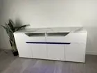 ALPINE Marble Top High Gloss Polyurethane Buffet Sideboard 9087