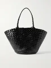 [Dragon Diffusion] Dragon Diffusion - Egola Woven Leather Tote - Black - One size One size Black
