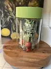 Vintage Pyrex Corning 1-1/2 QT See N Store Glass Canister Verde Brand New