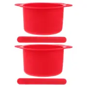 2 Sets Wax Melt Warmer Bowls Hair Removal Wax Warmer Liner Pots Silicone Bowls