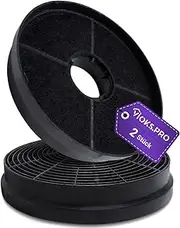 Vioks.pro 2 x Carbon Filter Cooker Hood 105 mm Diameter Replacement for Respekta Activated Carbon Filter MIZ 0058 Active Carbon Filter for Cooker Hood/Extractor Hood
