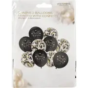 Whiz Pop Bang Charmed Balloons Printed With Confetti 10 pack