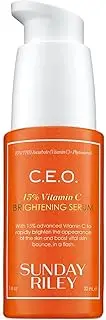 Sunday Riley C.E.O. 15% Vitamin C Brightening Serum, Orange, 1.0 Fl oz(pack of 1)