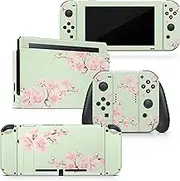 Tacky Design Sakura Flowers Skin for Nintendo Switch - Premium Vinyl 3M Cherries Stickers Set - Full Wrap Decal for Console, Dock, Joy Con