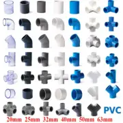 20-63mm PVC Pressure Pipe Fittings Elbow Tee Cap Plumbing Solvent Weld Aquarium