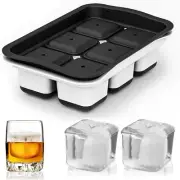 Large Ice Cube Tray with Lid, 2.2 Inch Big Ice Cube Trays, Stackable Square Ice
