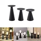 Set of 3 Vintage Black Iron Candle Holders for Wedding Party Table Centerpiece