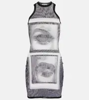 [Jean Paul Gaultier] Jean Paul Gaultier Printed mesh tank top AU 16 multicoloured