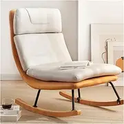 Glider Rocking Armchair Accent Rocking Chair with Solid Metal Legs,Upholstered Nursery Glider Rocker for Baby/Kids Comfy Nursing Lounge Side Chair for Living Room Bedroom (Color : Orange, Size : Wit