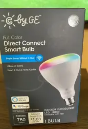 General Electric Full Color Smart LED 1 BULB 750 Lumens Work With Alexa Google.