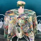 Retro Fabric Oil Painting Household Dust-proof and Anti Slip Table Cloth Cover
