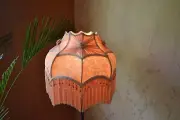 Lampshade scallop pink gathering hand-stitched table lampshade floor lampshade