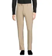 $525 NWT Emporio Armani Khaki Flat Front Dress Pants Slacks Size 52 / 36