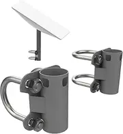 Antenna Pole Mount, U Bolt Clamp Bracket for Antenna Mount Pole, 30mm to 50mm Adjustable, Antenna Pole Mast Mount Bracket