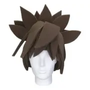 Foam Anime Party Hat/Wig (Brown)