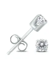 Silver 0.30 ct. tw. Diamond Earrings