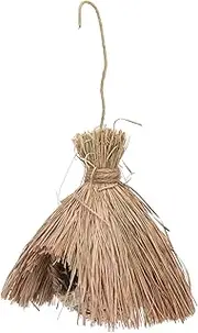 BESPORTBLE 1Pc Creative Bird Nest Hanging Weaving Birds Shelter Garden Decor Natural Straw Birdcage Adornment for Home and Outdoor Use Comfortable Environment