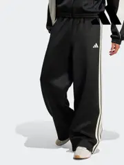 adidas Black Stadium Loose Fit 3-Stripes Trackpant Trousers (AR1055) | $127